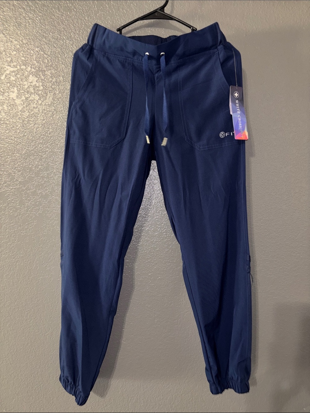White Cross Fit scrub bottoms